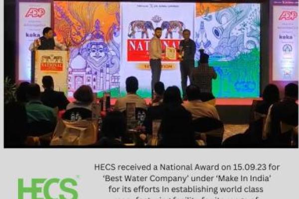 National Accolade - ‘Best Water Company’ in ‘Make In India’ Category